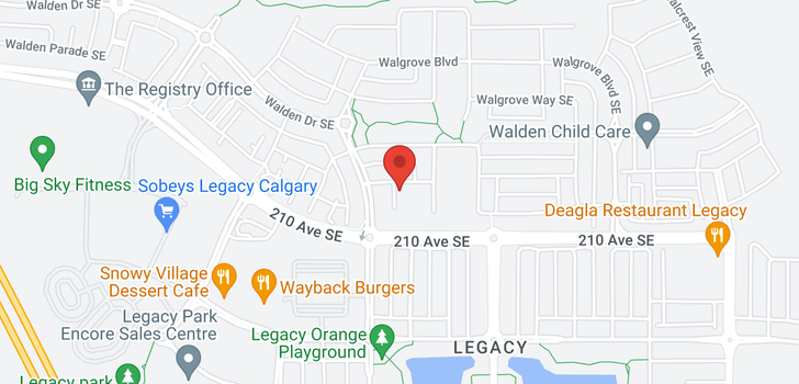 map of 4310 100 Walgrove Court SE